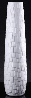 Ваза керамическая Roof 19,5х79 см, белая