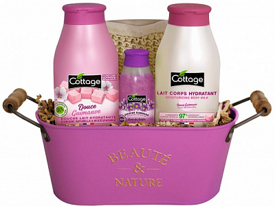 Набор подарочный для женщин Cottage Sweet Marshmallow в корзине