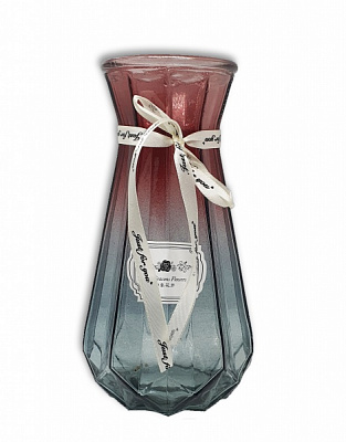 Ваза скляна YIWU Crystal Kelly 24 см бордо