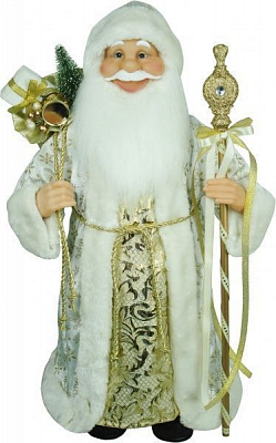 Декоративная фигура Дед Мороз 60 см кремовый 60 см 
