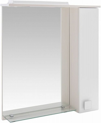 Зеркало со шкафчиком Мойдодыр Домино-70х80 Плюс (Зеркальный) 