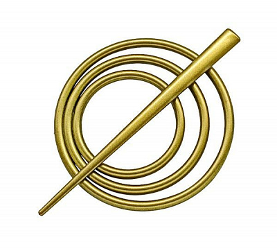 Заколка Круг d90 мм антик светлый В0004-5 MISLT