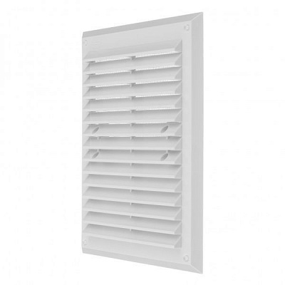 Гратка для вентиляції MiniMax з сіткою проти комах 240 х 180 мм (1104) пластик білий