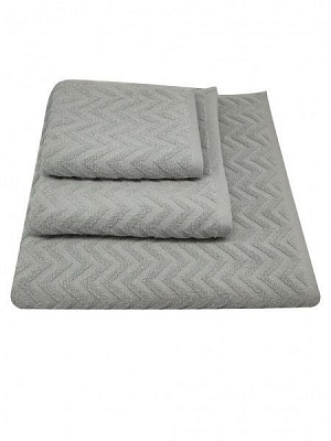 Полотенце махровое Зигзаги 70x140 см серебряный Simi 