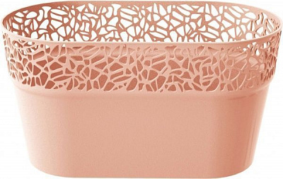 Горщик пластиковий Prosperplast Naturo овальний 6л трояндовий (78988-488)