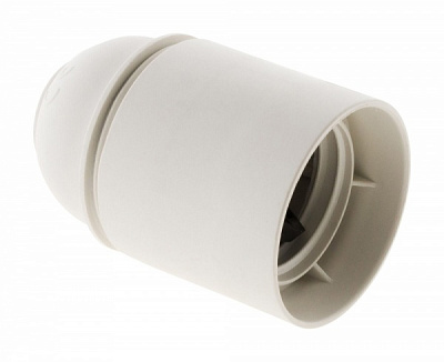 Патрон электрический Electraline винтовой подвесной E27 карболит белый 71120