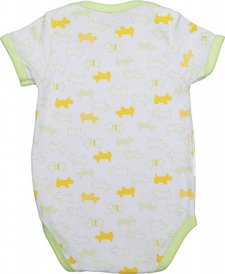Боді дитяче Domtex Песики р.92 білий із принтом 155715