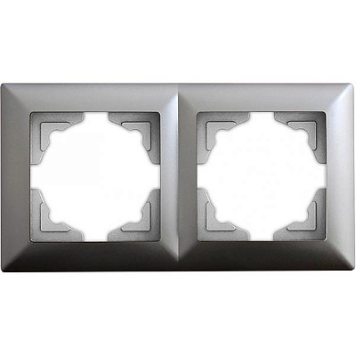 Рамка двухместная Gunsan VISAGE универсальная серебряный VS 28 15 141