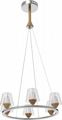 Люстра світлодіодна Інтерклас НСБ 04-6хХХ-300 6x5 Вт хром MD8153-6