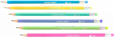 Олівці чорнографітні PASTEL трикутний HB Malevaro