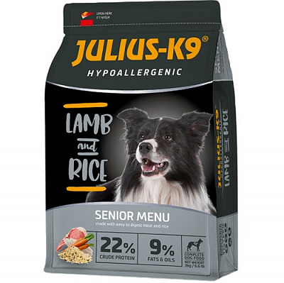 Корм сухий для усіх порід JULIUSК-9 SENIOR/LIGHT з ягням 12 кг