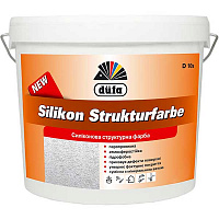 Краска структурная cиликономодифицированная структурная Dufa Silikon Strukturfarbe D 10s белый 7кг 