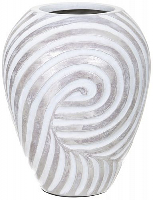 Ваза полирезиновая белая Ajour 24.5х24.5х30.5см