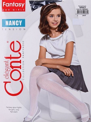Колготки для девочек Conte-Kids Ce Nancy Marino р.128-134 темно-синий 