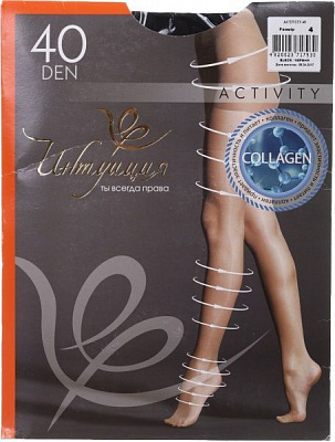 Колготки Інтуїція Activity 40 den Black р. 4 чорний 1 шт.