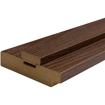 Дверная коробка ОМіС ПВХ под добор ПВХ 80x33 мм каштан