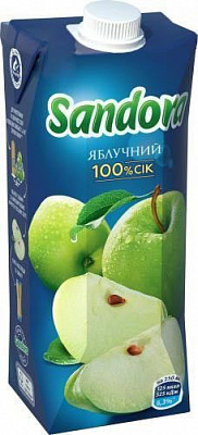 Сок Sandora Яблочный 0,5л 