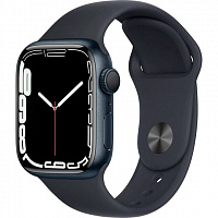 Смарт-часы Apple Watch Series 7 GPS 41mm midnight AluminiumCasewithMidnightSportBand (MKMX3UL/A)
