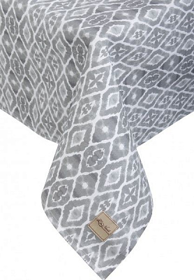 Скатерть Ромбы 140x200 см серый La Nuit 