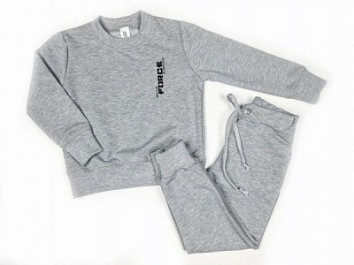 Спортивный костюм Luna Kids 1 д/х р.122 серый меланж 