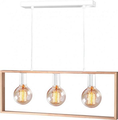 Подвес Геотон НСБ 02-3х60-916 ДС 6421/3 3x60 Вт E27 бук светлый/белый 48797 