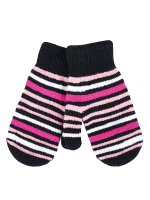 Варежки YO! Полоска р.16 черный 