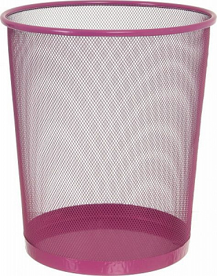 Подставка для канцелярии сетчатая розовая