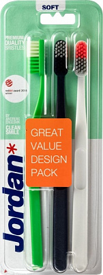Зубна щітка Jordan Clean Smile Medium середньої жорсткості 3 шт.