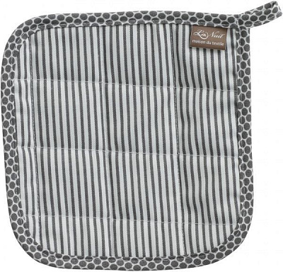 Прихватка Грета полоски 18x18 см серый La Nuit 