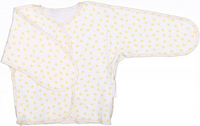 Распашонка детская Bambinelli желтая звездочка р.56 белый с рисунком 