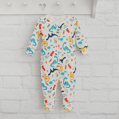 Человечек для мальчика Blanka Дино р.68 бежевый 110246 