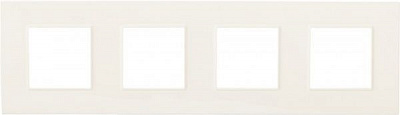 Рамка чотиримісна Schneider Electric Unica QUADRO горизонтальна універсальна кремовий MGU2.708.25