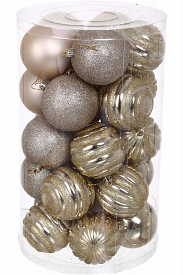 Набір ялинкових куль EPI-N4/8025ABYS d 80 мм 25 шт./уп.