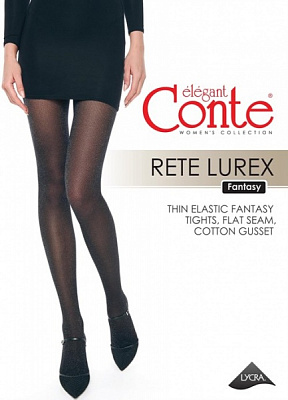 Колготки жіночі Conte Fantasy Rete Lurex р. 4 nero