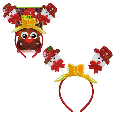 Аксессуар для карнавала Shantou Обруч с снеговиками новогодний в ассортименте