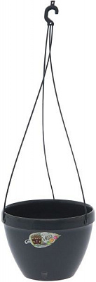 Горщик пластиковий підвісний Vista круглий 3,8л графіт