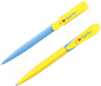 Набор ручек шариковых «Я люблю Украину» F02-F03 2 шт. синие 