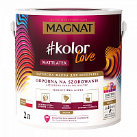 Фарба латексна водоемульсійна Magnat Kolor Love Mattlatex мат білий 2л 2,9кг 