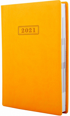 Дневник датированный желтый линия Optima Vivella A5 2021 O25230-05