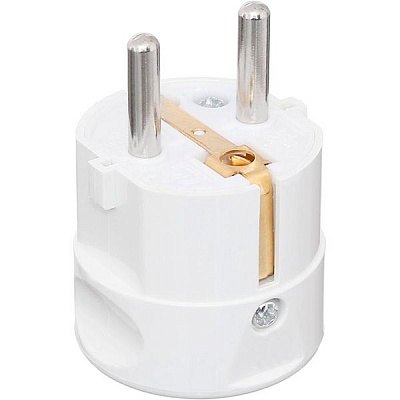 Вилка електрична UP! (Underprice) CT9 із заземленням 220В 16А IP20 білий