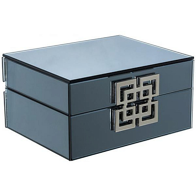 Сундук для украшений Синий 17x14 см