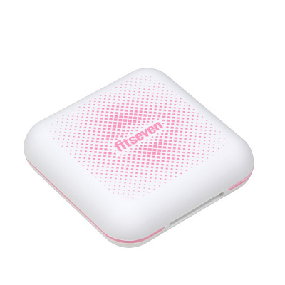 Кейс для капсул Fitseven білий з ромбами TP005WP