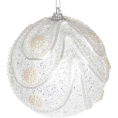 Шарик новогодний Свадебный 2 SDA84810W 100 мм