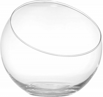 Ваза скляна прозора куля 16.5х15 см