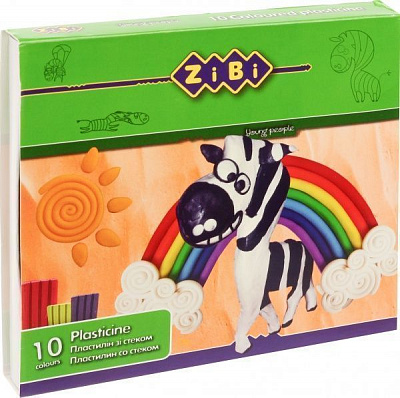 Пластилін 10 кольорів ZB.6203 ZiBi