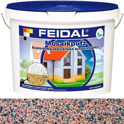 Декоративная штукатурка мозаичная Feidal Mosaikputz mini А15 25 кг коричневыйчерный