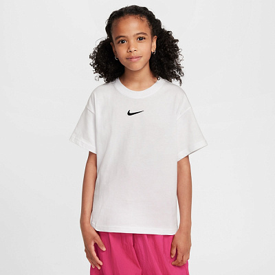 Футболка Nike G NSW TEE BOY ESSNTL LBR FZ5539-100 р.L белый