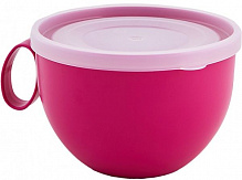Чашка з кришкою Мульті 500 мл рожевый Алеана