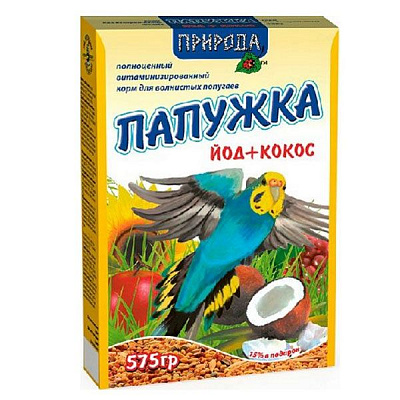 Корм Природа Папужка Йод кокос 575 г 