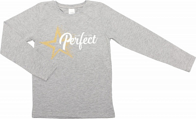 Реглан для дівчинки Luna Kids Perfect р.146 сірий меланж